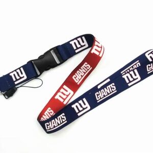 NEW YORK GIANTS NFL KEYCHAIN ID BADGE LANYARD